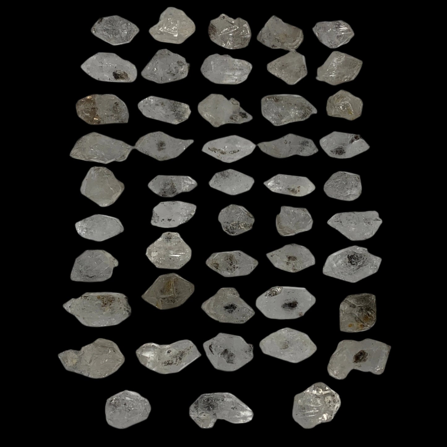 2.2 lb, 1.1"-1.9", 48 pcs, Window Quartz Crystal Terminated @Pakistan, B27495