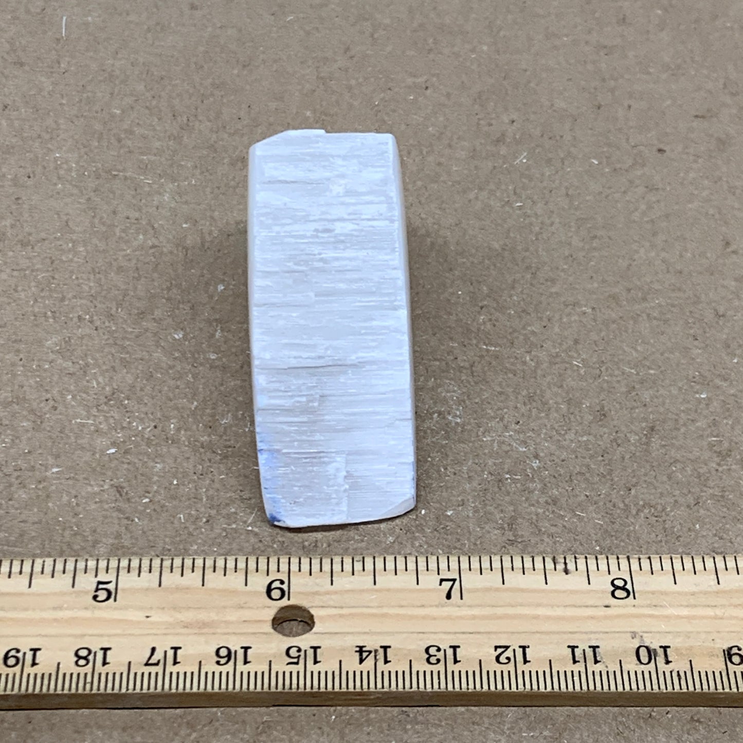 0.2 lbs, 2.9"x1.6"x1", Natural Clear Selenite Crystal Slab Gemstone, B36962