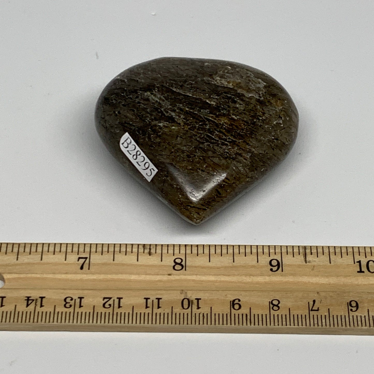 97.4g, 2.3"x2.3"x0.8", Natural Small Rutile Quartz Crystal Heart Reiki, B28295