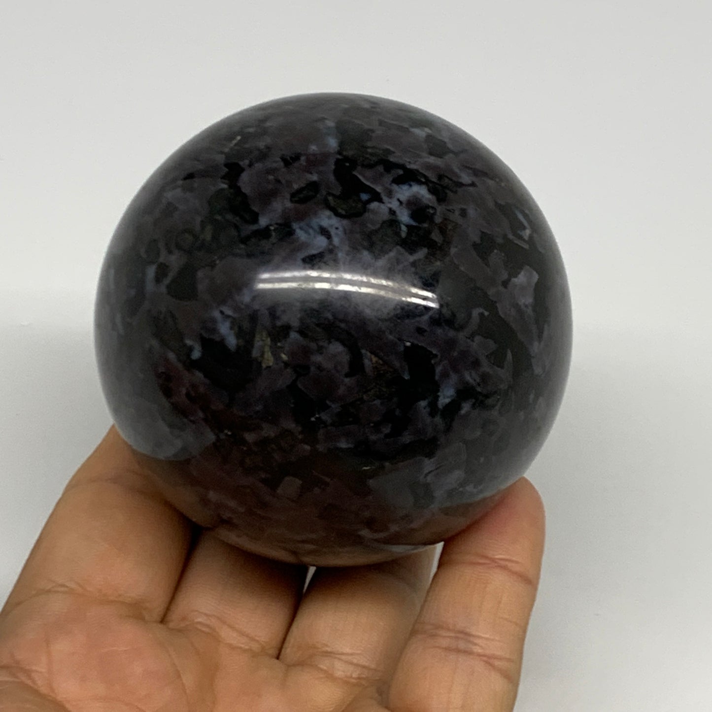 1.08 lbs, 2.7" (67mm) Indigo Gabbro Spheres Merlinite Gemstone, B29832
