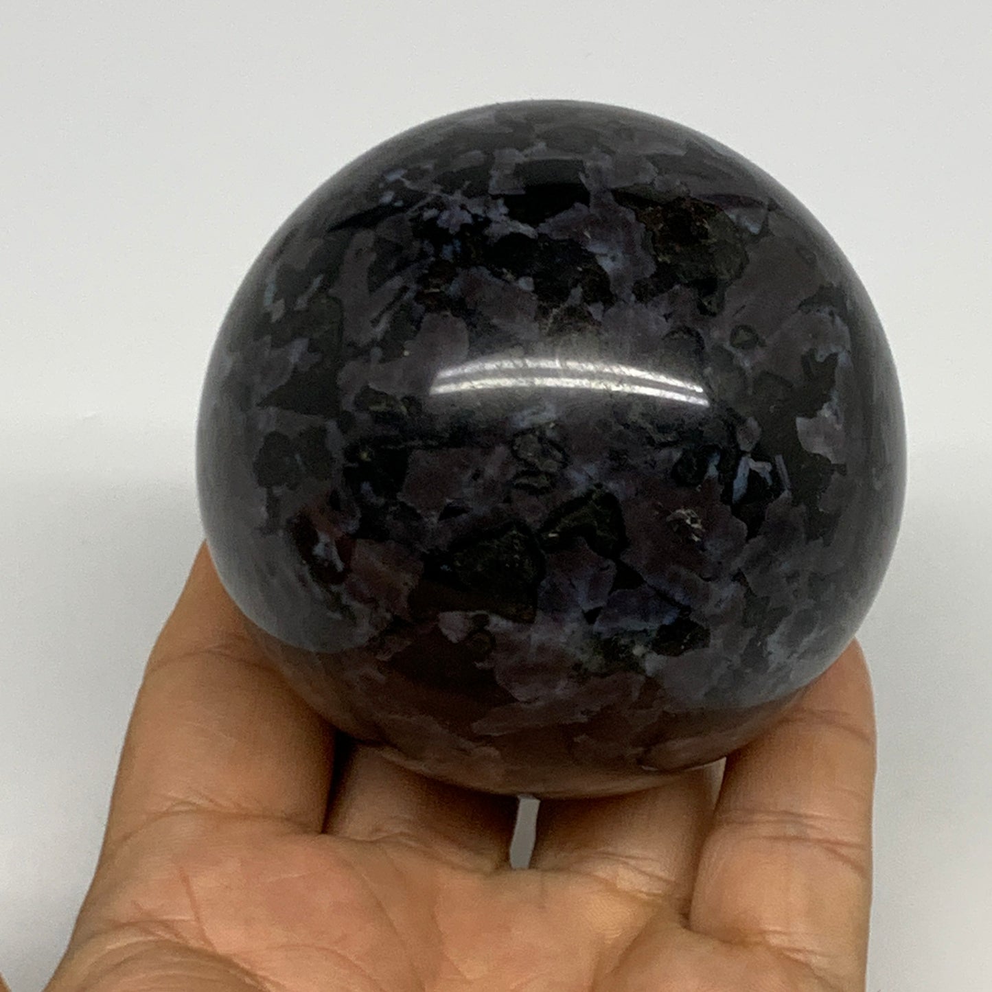 1.08 lbs, 2.7" (67mm) Indigo Gabbro Spheres Merlinite Gemstone, B29832