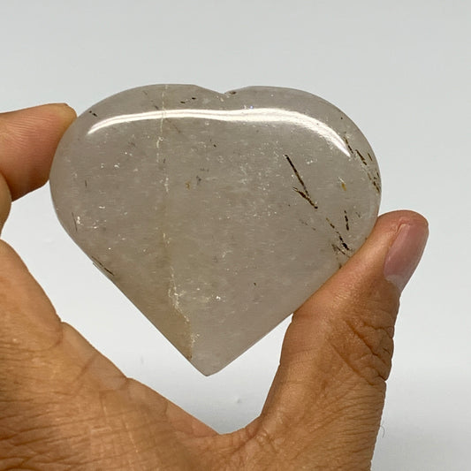 71.2g, 2.1"x2.4"x0.6", Natural Small Rutile Quartz Crystal Heart Reiki, B28296