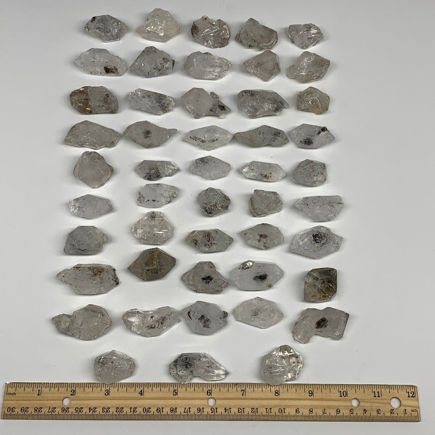 2.2 lb, 1.1"-1.9", 48 pcs, Window Quartz Crystal Terminated @Pakistan, B27495