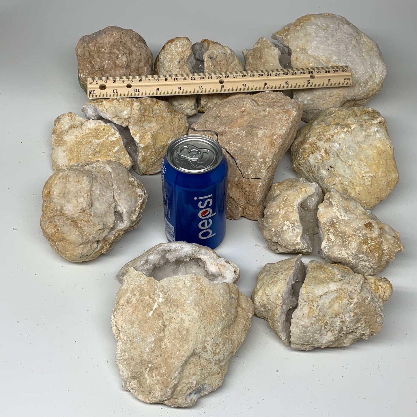 23.69 Lbs,4.3"-7.3", 10 Pairs, Natural Quartz Geodes @Morocco, Wholesale,B10637