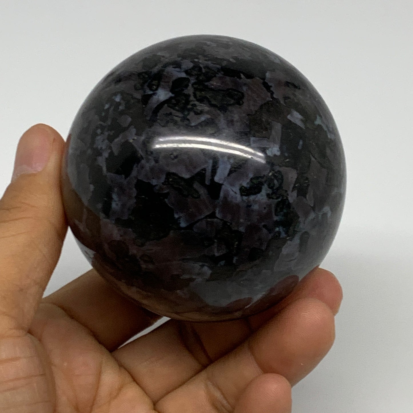 1.08 lbs, 2.7" (67mm) Indigo Gabbro Spheres Merlinite Gemstone, B29832