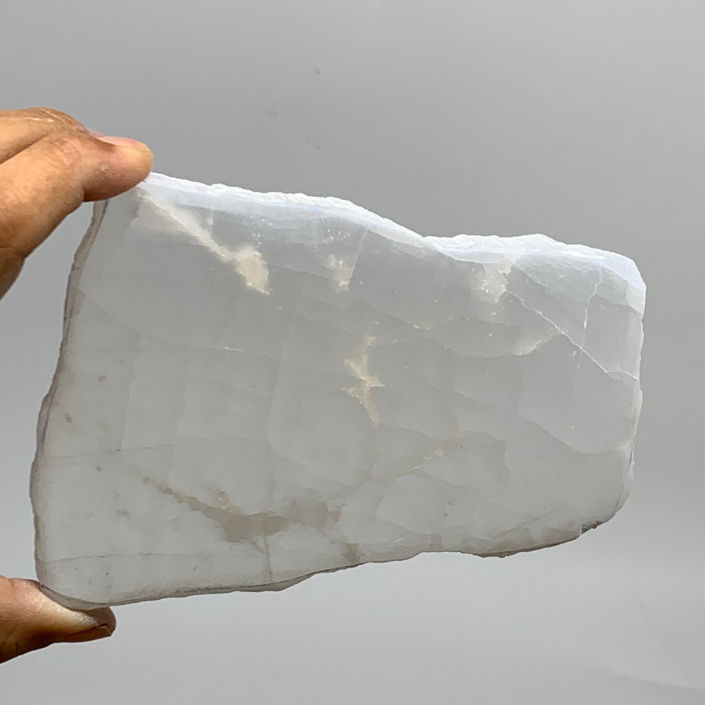 1.3 lbs, 5.4"x3.9"x1", Natural Clear Selenite Crystal Slab Gemstone, B36963