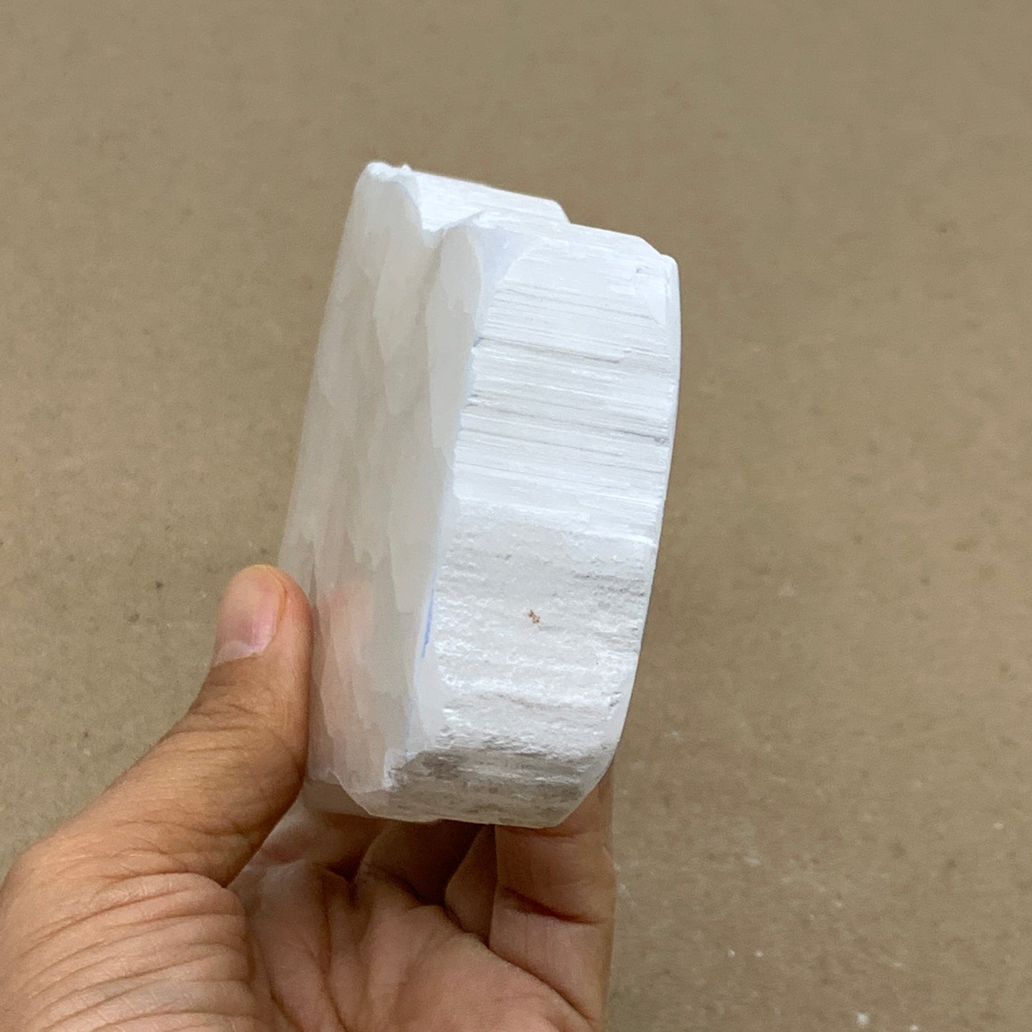 1.3 lbs, 5.4"x3.9"x1", Natural Clear Selenite Crystal Slab Gemstone, B36963