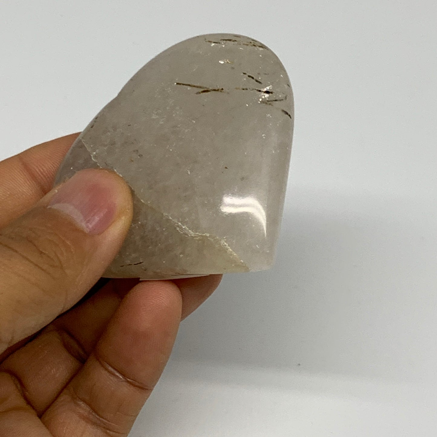 71.2g, 2.1"x2.4"x0.6", Natural Small Rutile Quartz Crystal Heart Reiki, B28296