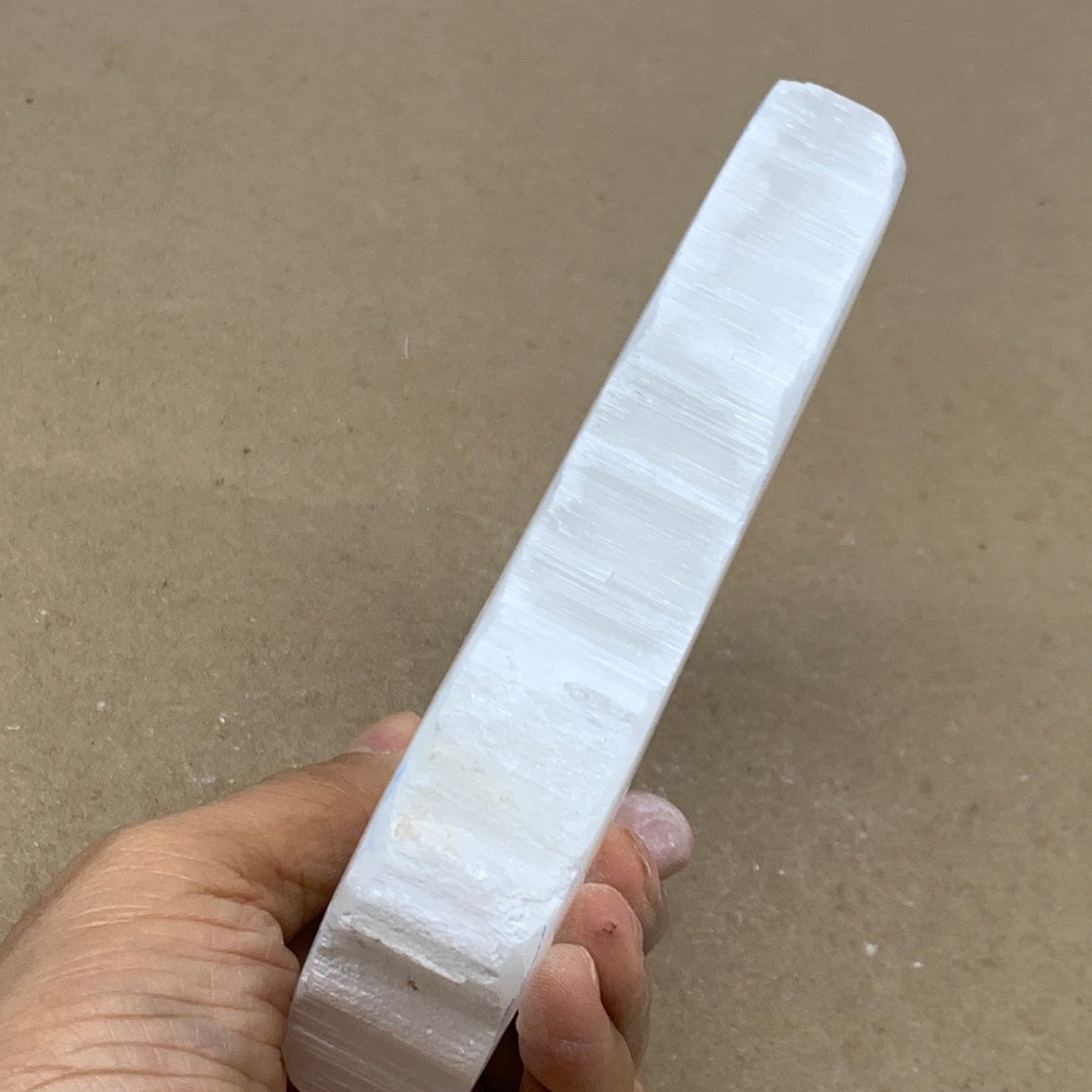 1.3 lbs, 5.4"x3.9"x1", Natural Clear Selenite Crystal Slab Gemstone, B36963