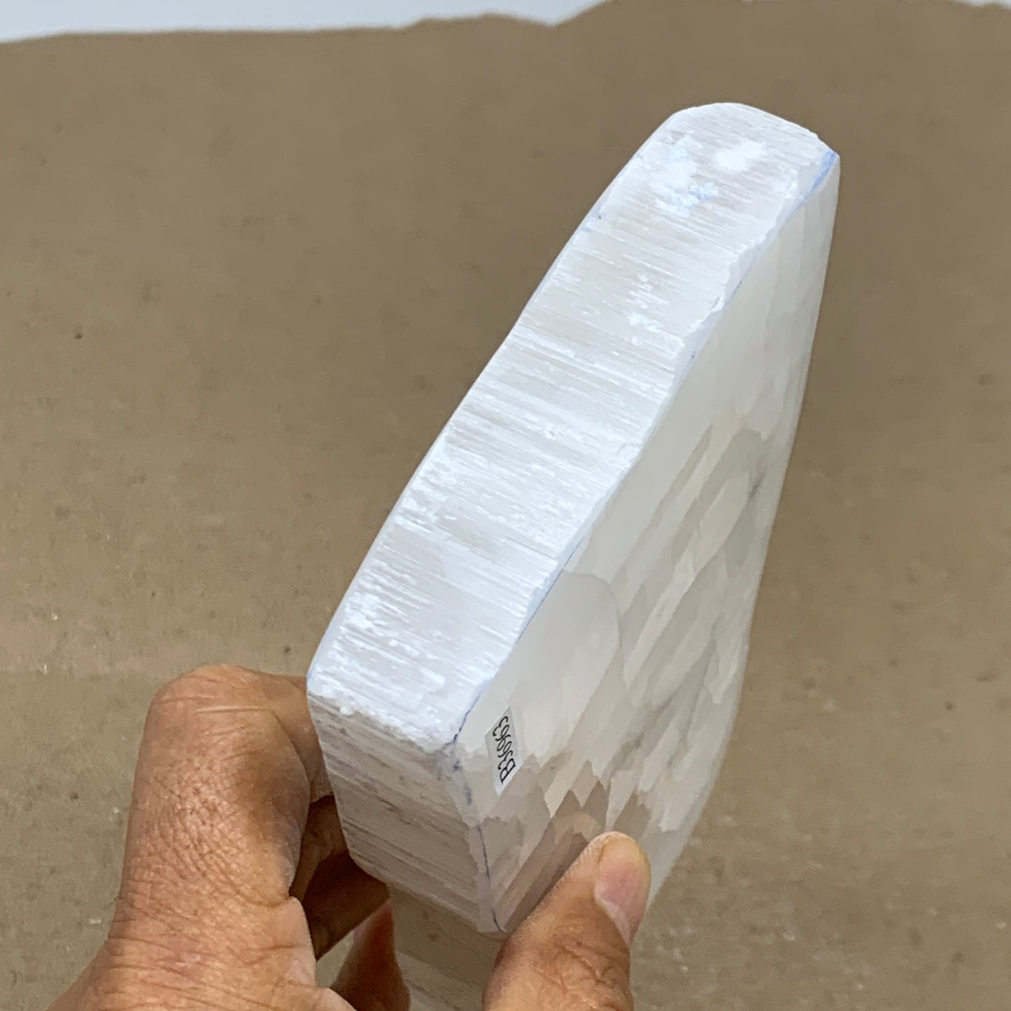 1.3 lbs, 5.4"x3.9"x1", Natural Clear Selenite Crystal Slab Gemstone, B36963