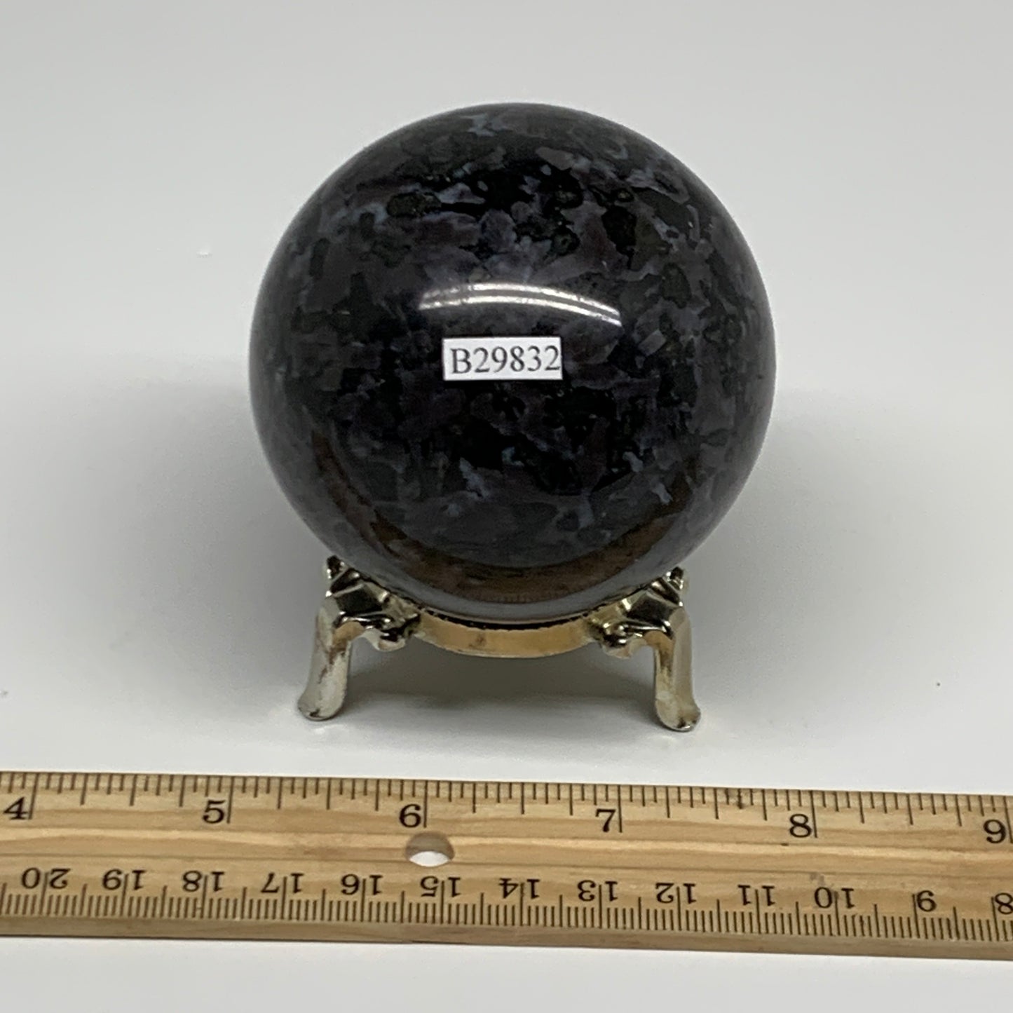 1.08 lbs, 2.7" (67mm) Indigo Gabbro Spheres Merlinite Gemstone, B29832