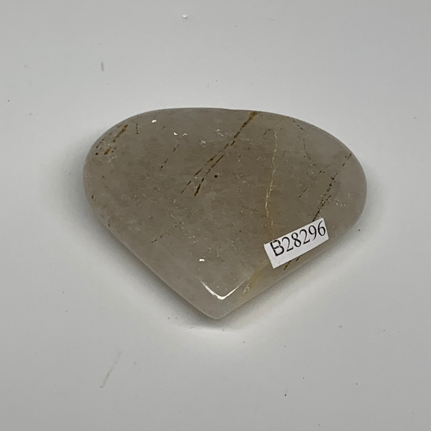 71.2g, 2.1"x2.4"x0.6", Natural Small Rutile Quartz Crystal Heart Reiki, B28296