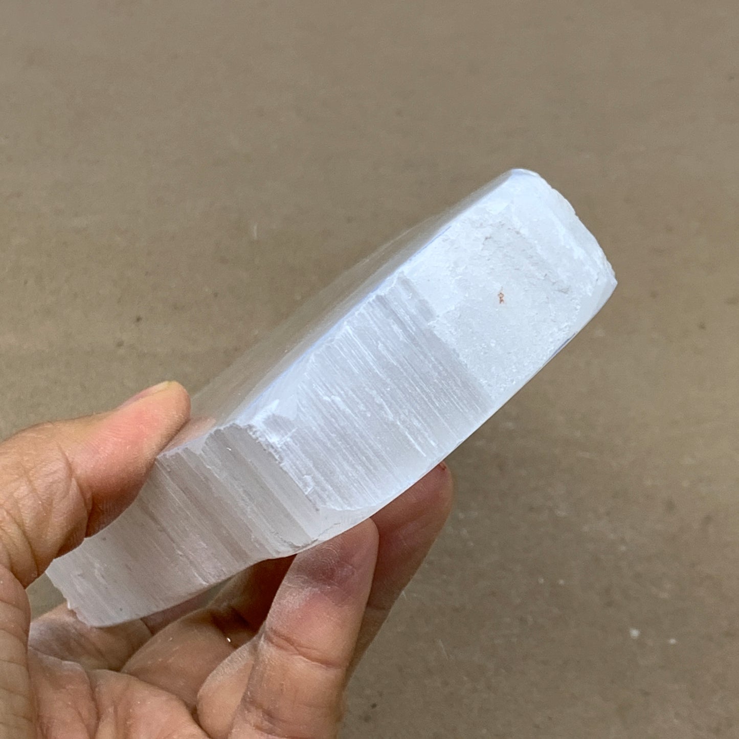 1.3 lbs, 5.4"x3.9"x1", Natural Clear Selenite Crystal Slab Gemstone, B36963