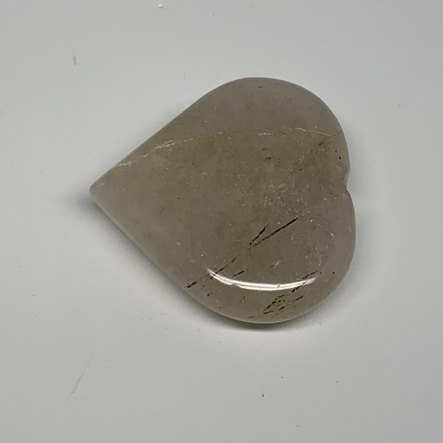 71.2g, 2.1"x2.4"x0.6", Natural Small Rutile Quartz Crystal Heart Reiki, B28296