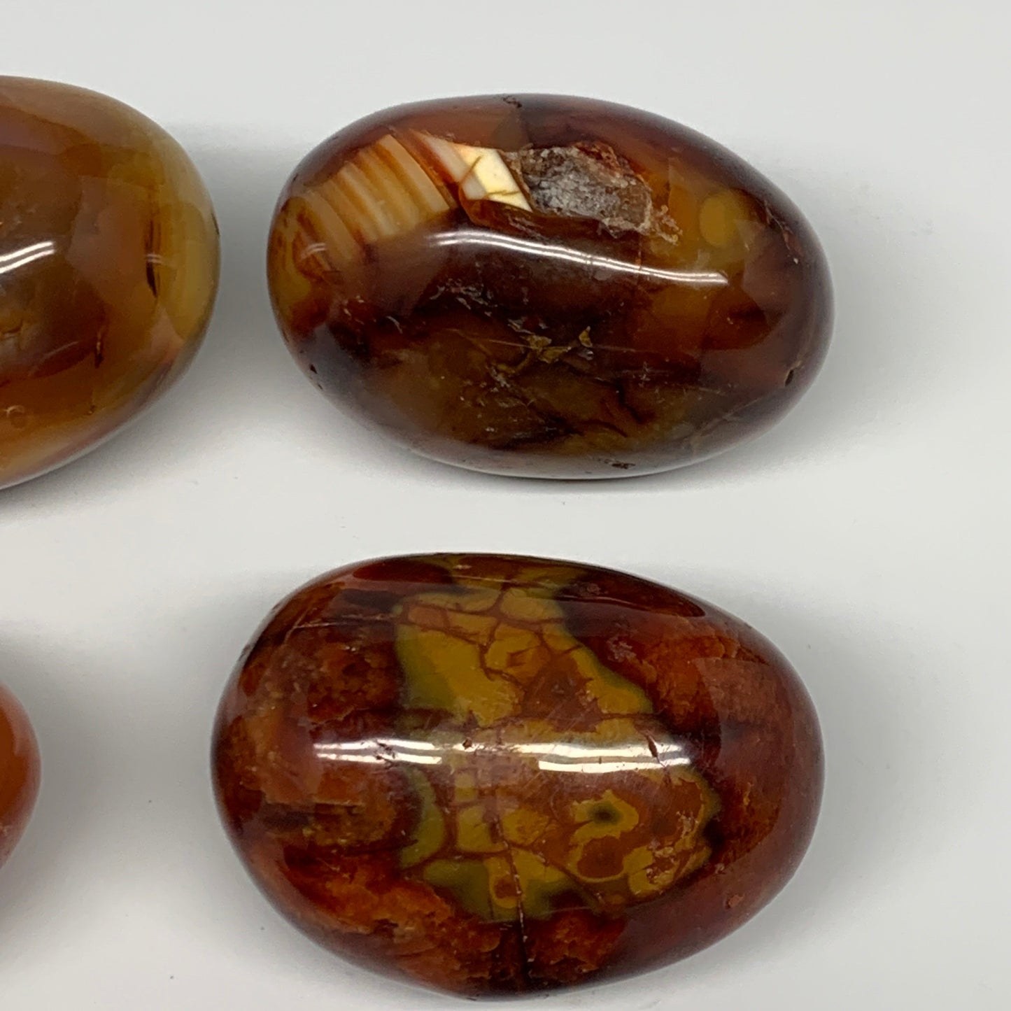 1015g, 1.9" - 3", 6pcs, Red Carnelian Palm-Stone Gem Crystal Polished, B17605