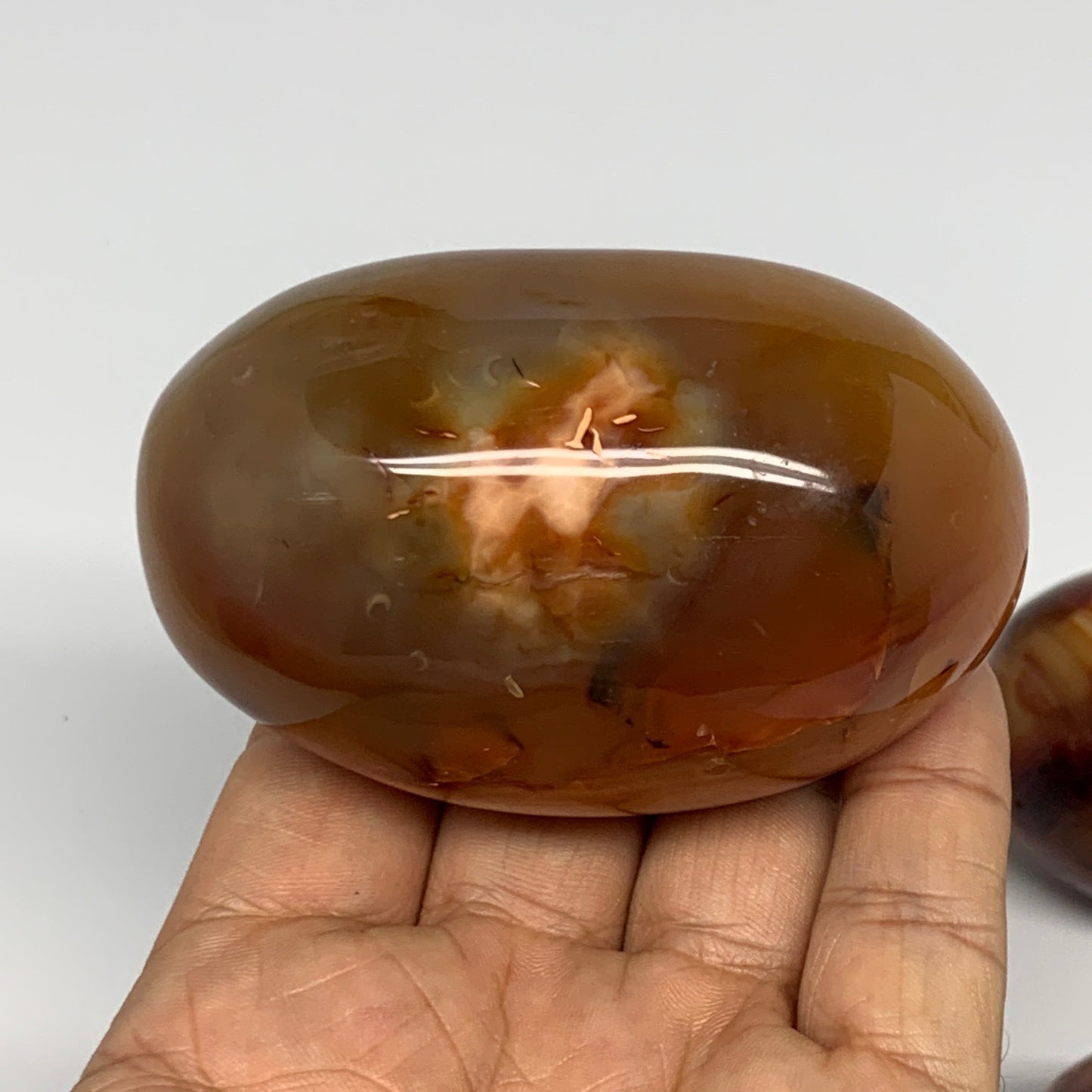 1015g, 1.9" - 3", 6pcs, Red Carnelian Palm-Stone Gem Crystal Polished, B17605