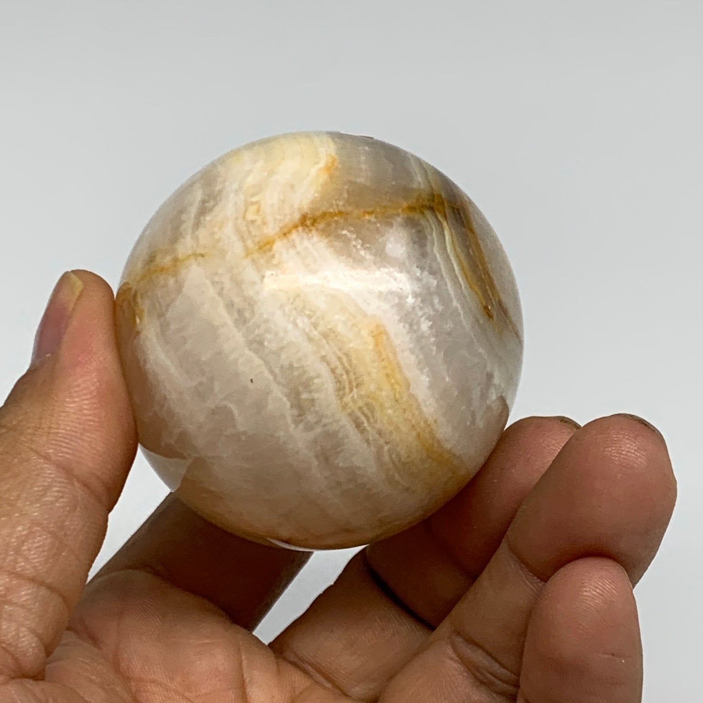253g, 2.7"x2" Natural Green Onyx Egg Gemstone Mineral, from Pakistan, B32020