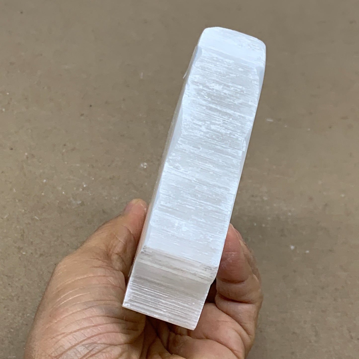 1.19 lbs, 5.1"x4.5"x1", Natural Clear Selenite Crystal Slab Gemstone, B36964