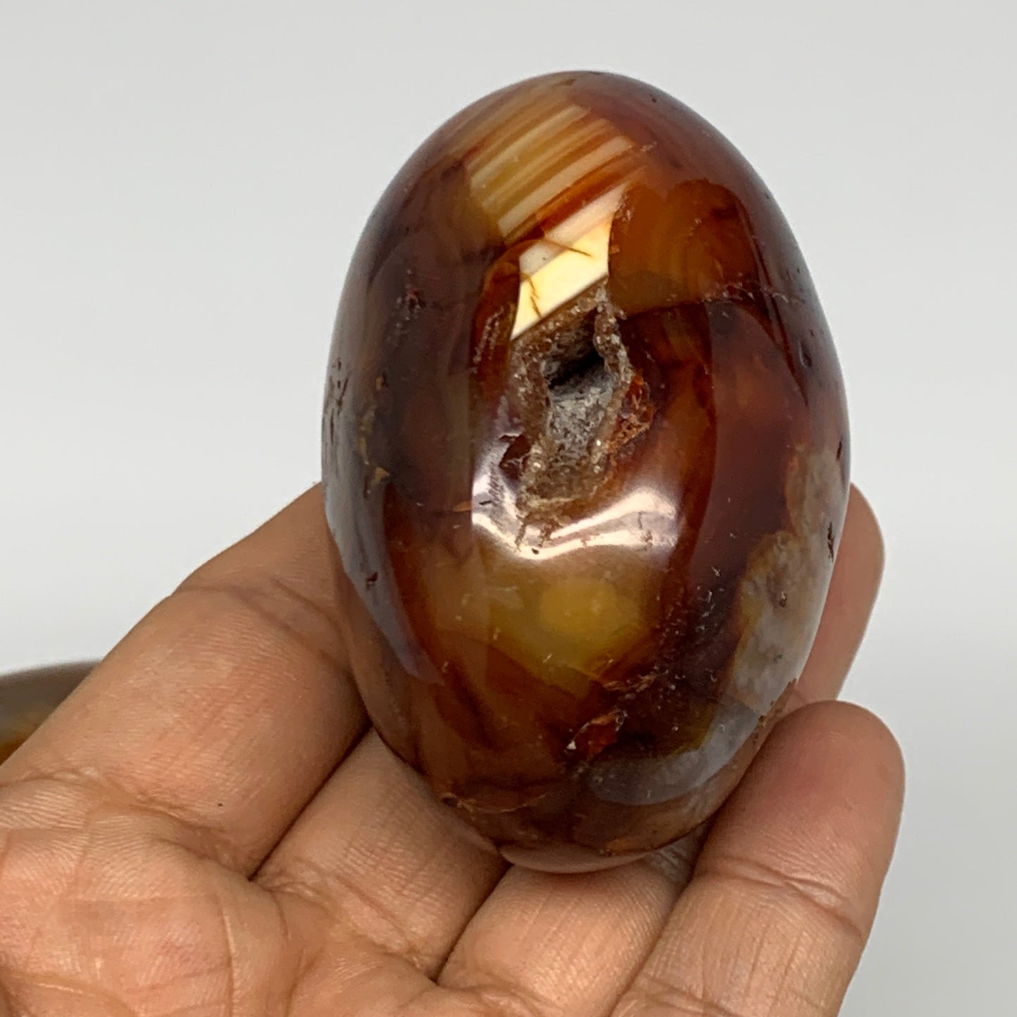 1015g, 1.9" - 3", 6pcs, Red Carnelian Palm-Stone Gem Crystal Polished, B17605