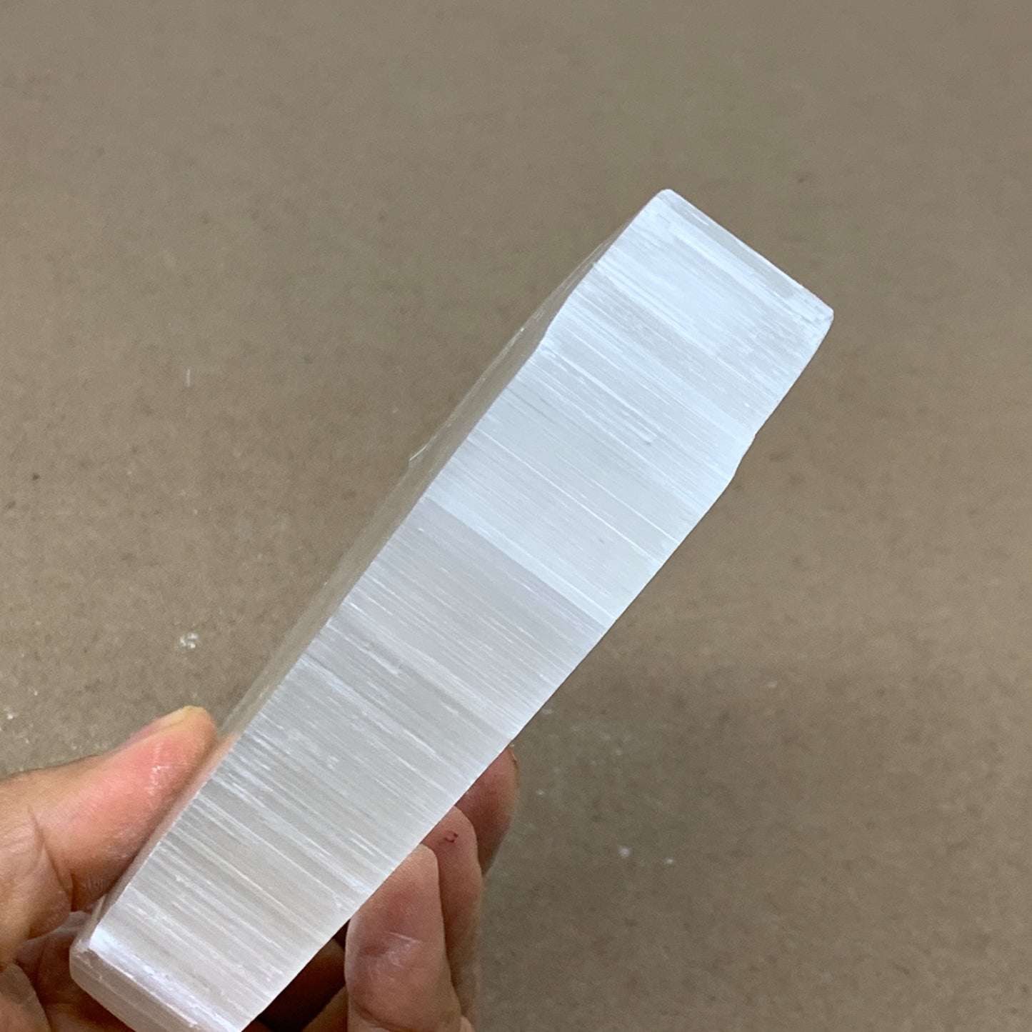 1.19 lbs, 5.1"x4.5"x1", Natural Clear Selenite Crystal Slab Gemstone, B36964