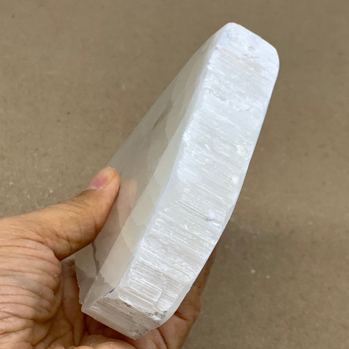 1.19 lbs, 5.1"x4.5"x1", Natural Clear Selenite Crystal Slab Gemstone, B36964