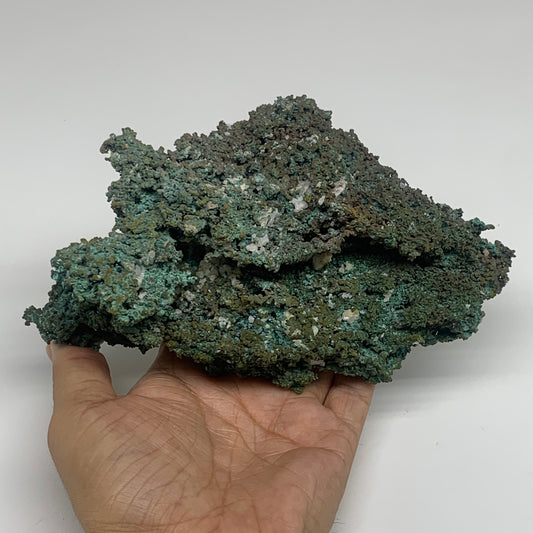 3.1 lbs, 8.7"x4.3"x2.9", Malachite on Native Copper Mineral Specimens, B33983