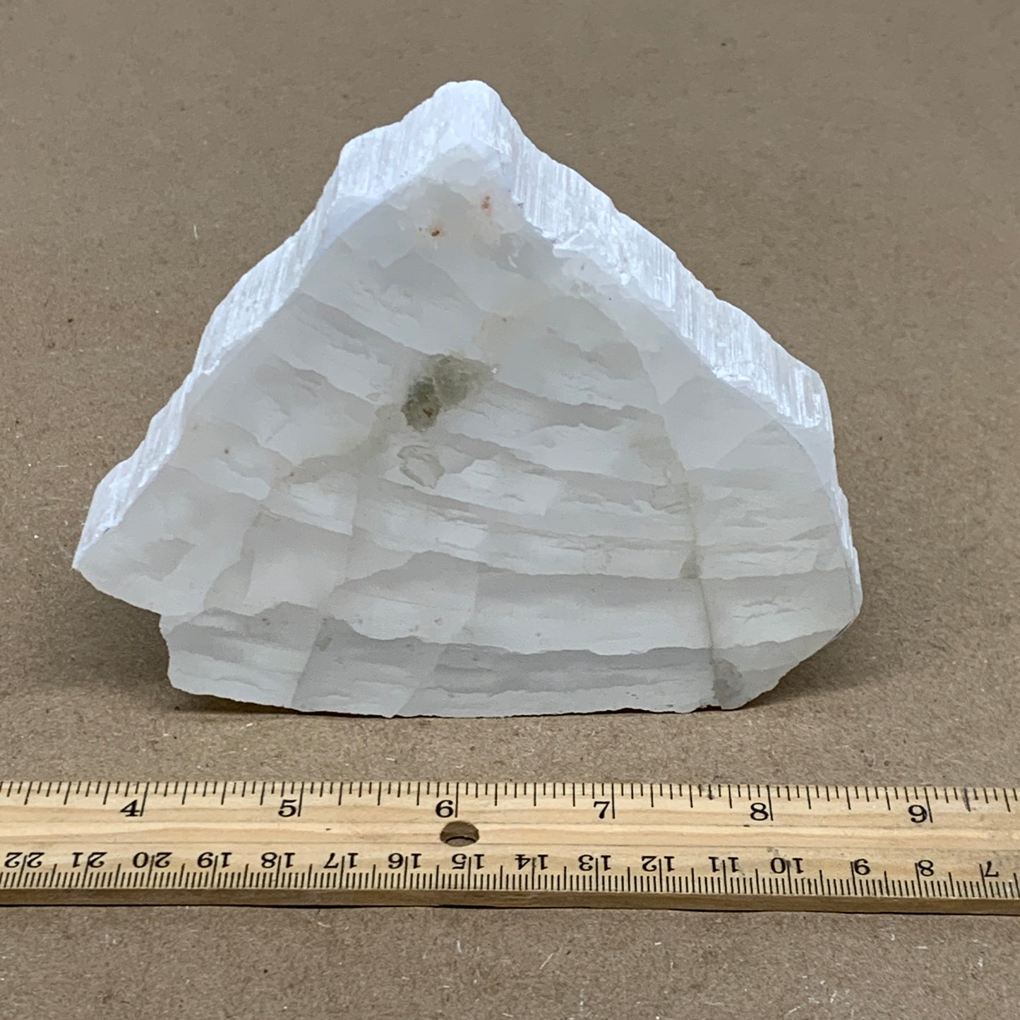 1.19 lbs, 5.1"x4.5"x1", Natural Clear Selenite Crystal Slab Gemstone, B36964