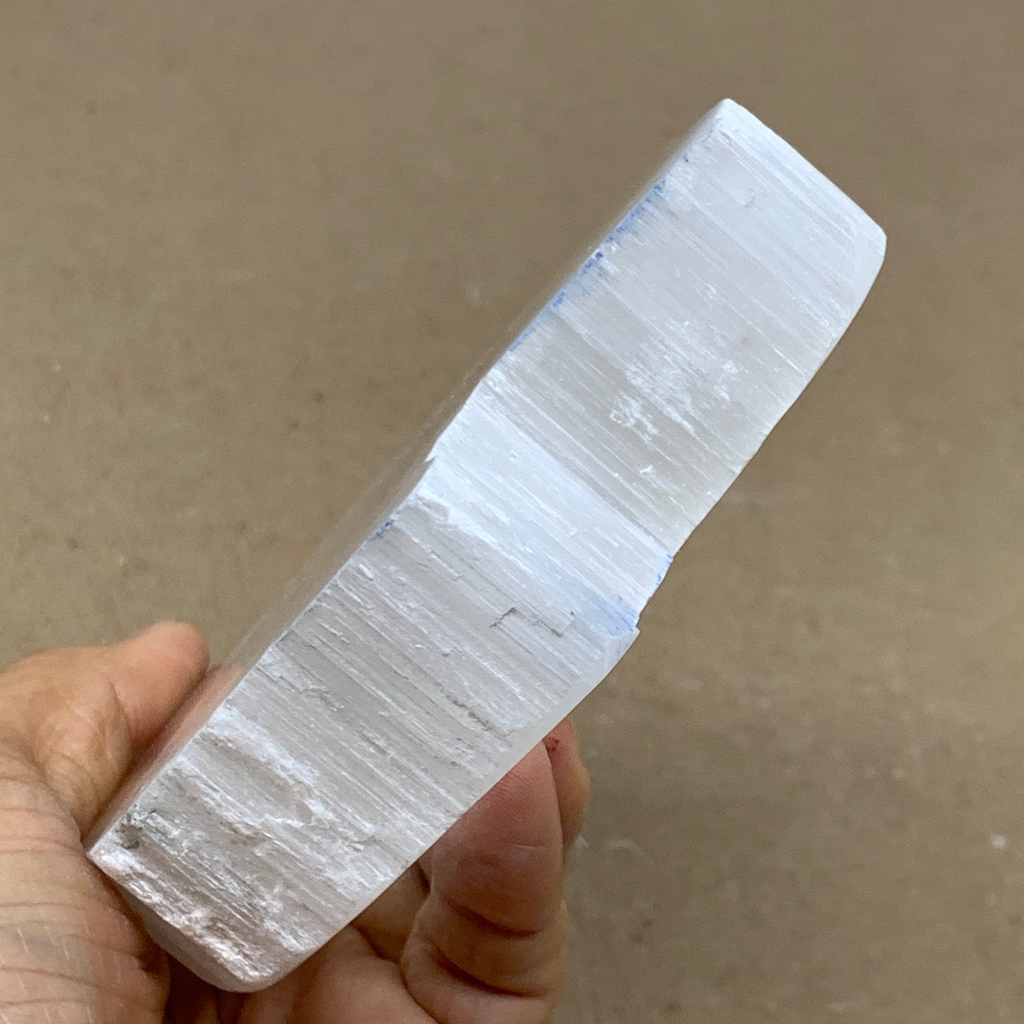 0.99 lbs, 4.7"x3.9"x1", Natural Clear Selenite Crystal Slab Gemstone, B36965