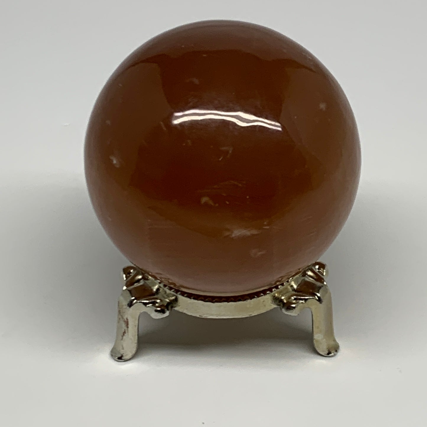 358.7g,2.5"(63mm) Honey Calcite Sphere Gemstone,Healing Crystal,B29834