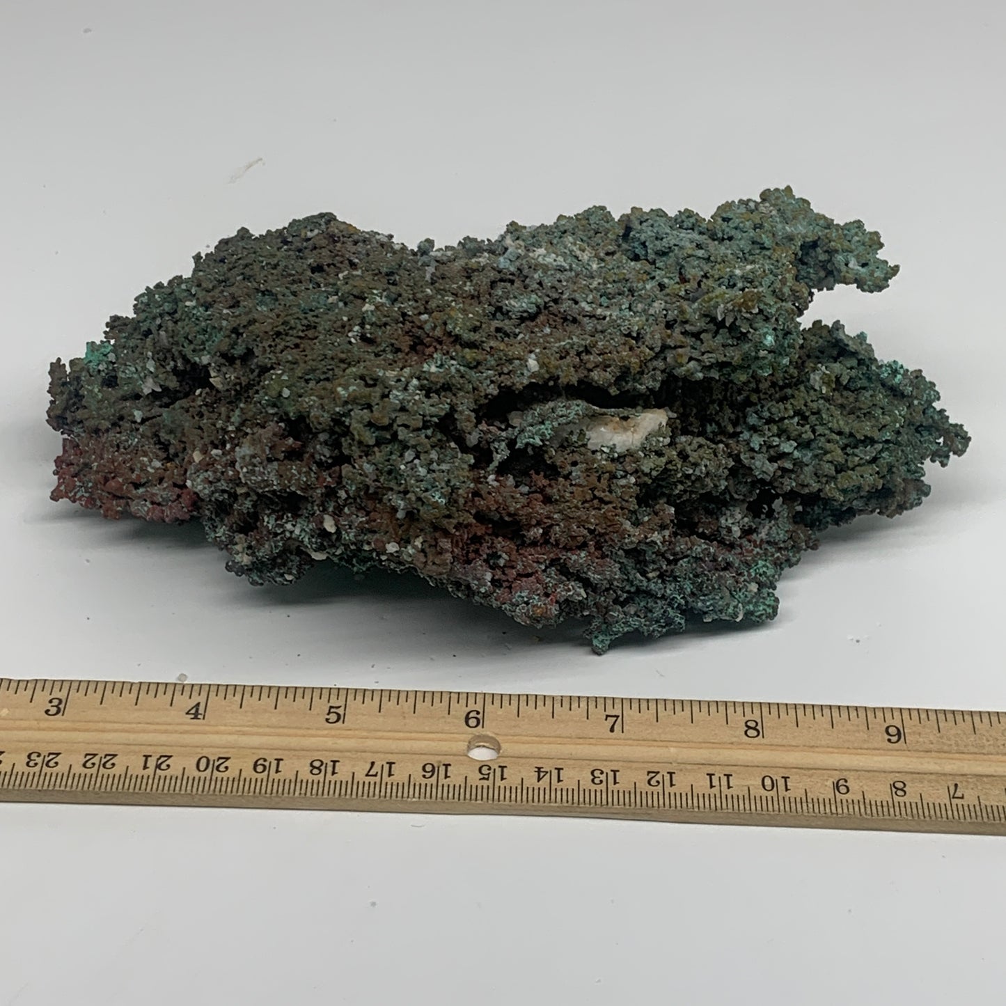 3.1 lbs, 8.7"x4.3"x2.9", Malachite on Native Copper Mineral Specimens, B33983
