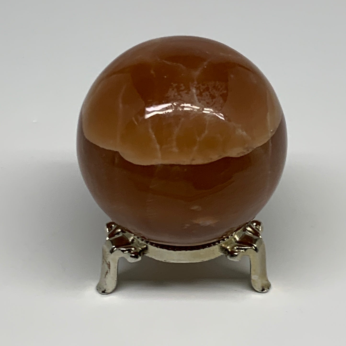 358.7g,2.5"(63mm) Honey Calcite Sphere Gemstone,Healing Crystal,B29834