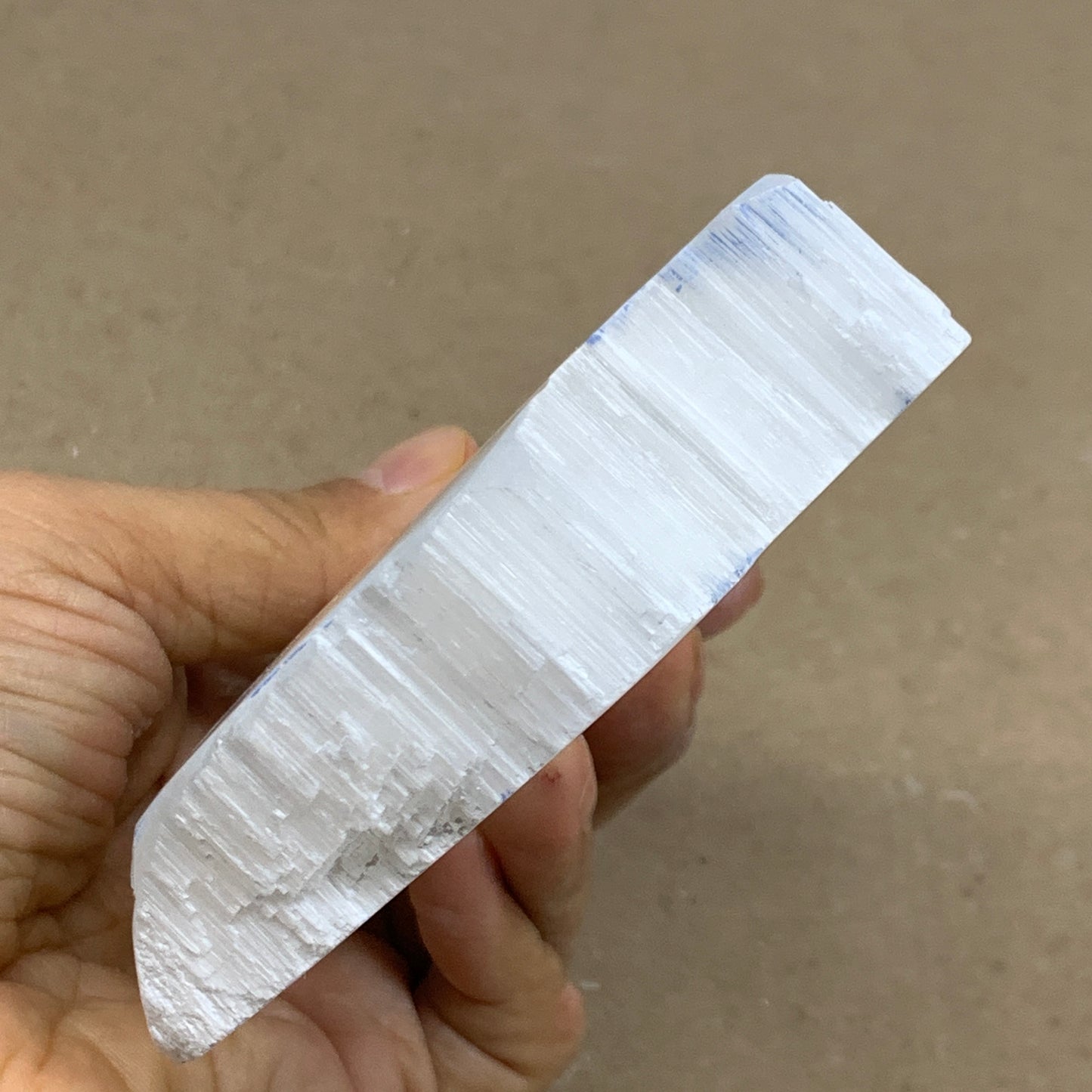 0.99 lbs, 4.7"x3.9"x1", Natural Clear Selenite Crystal Slab Gemstone, B36965