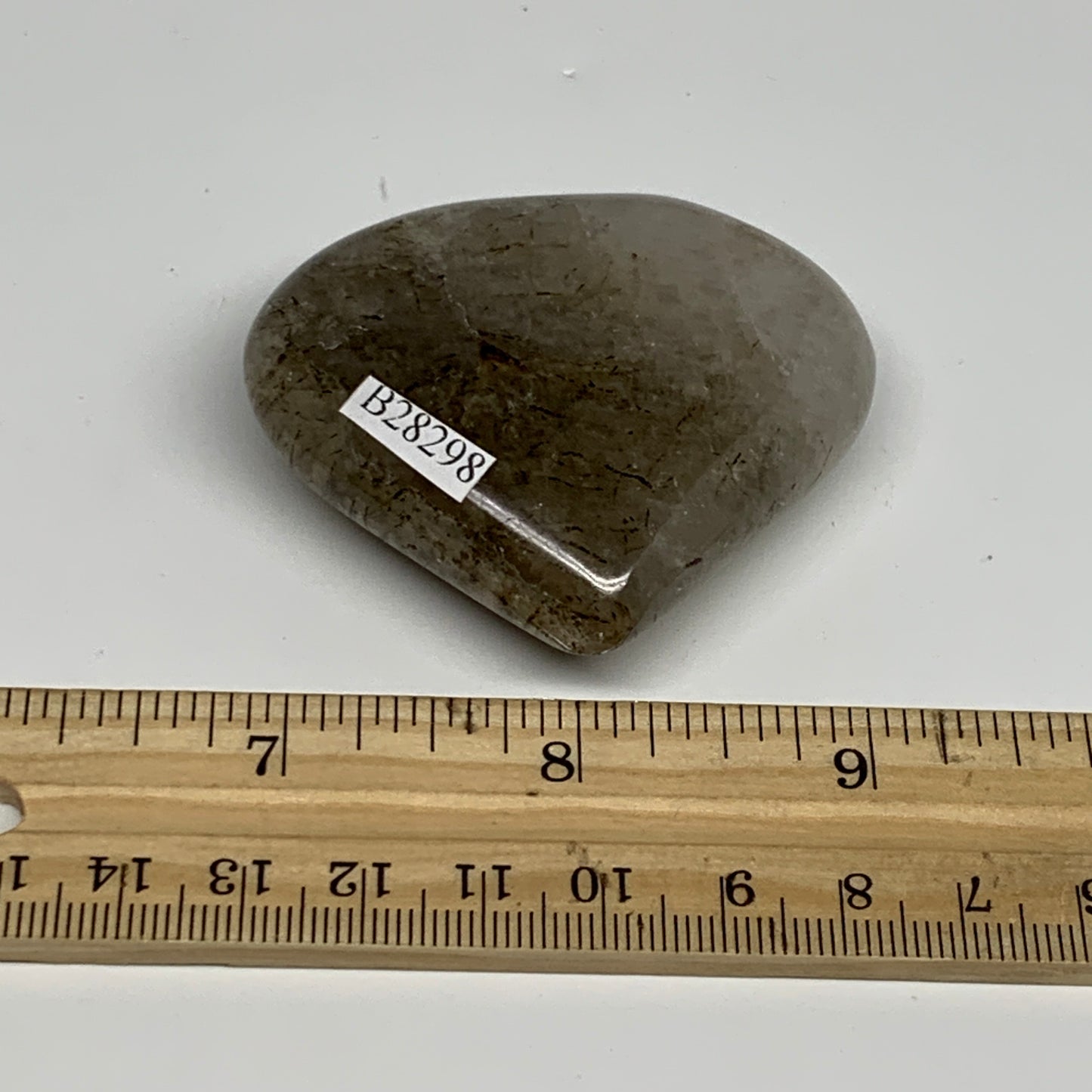 80.1g, 2"x2.3"x0.7", Natural Small Rutile Quartz Crystal Heart Reiki, B28298