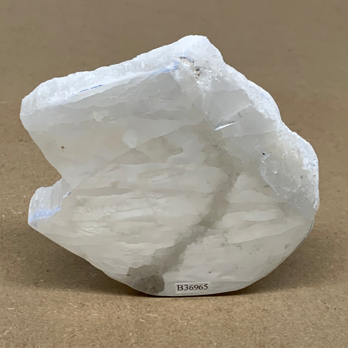 0.99 lbs, 4.7"x3.9"x1", Natural Clear Selenite Crystal Slab Gemstone, B36965