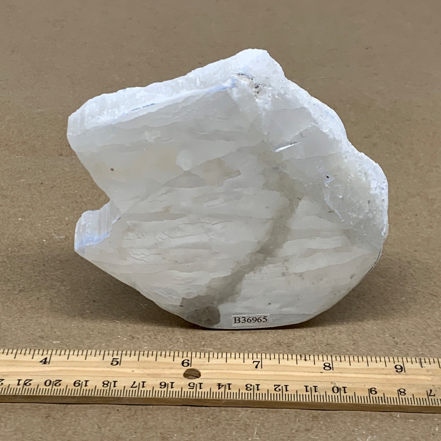 0.99 lbs, 4.7"x3.9"x1", Natural Clear Selenite Crystal Slab Gemstone, B36965