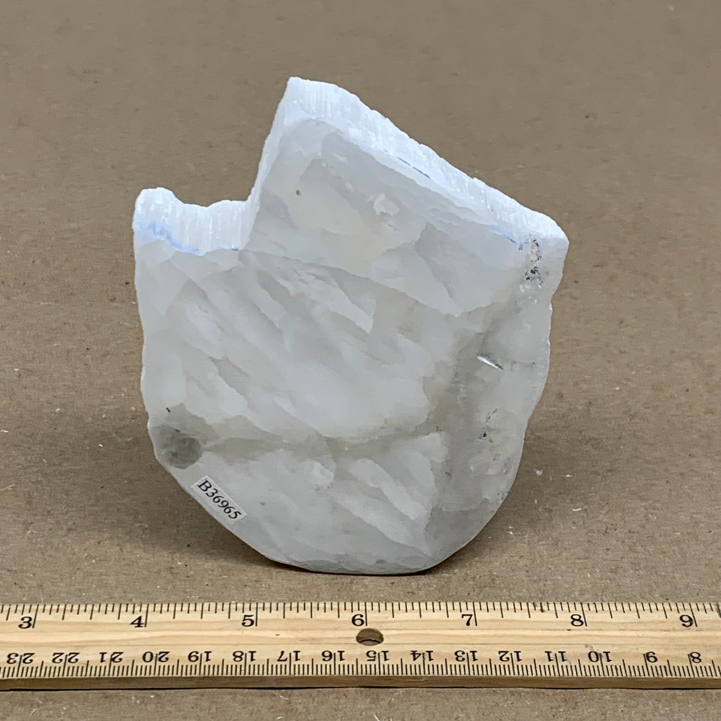 0.99 lbs, 4.7"x3.9"x1", Natural Clear Selenite Crystal Slab Gemstone, B36965
