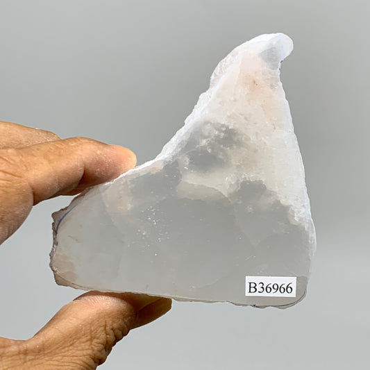 0.44 lbs, 3.1"x3"x1", Natural Clear Selenite Crystal Slab Gemstone, B36966