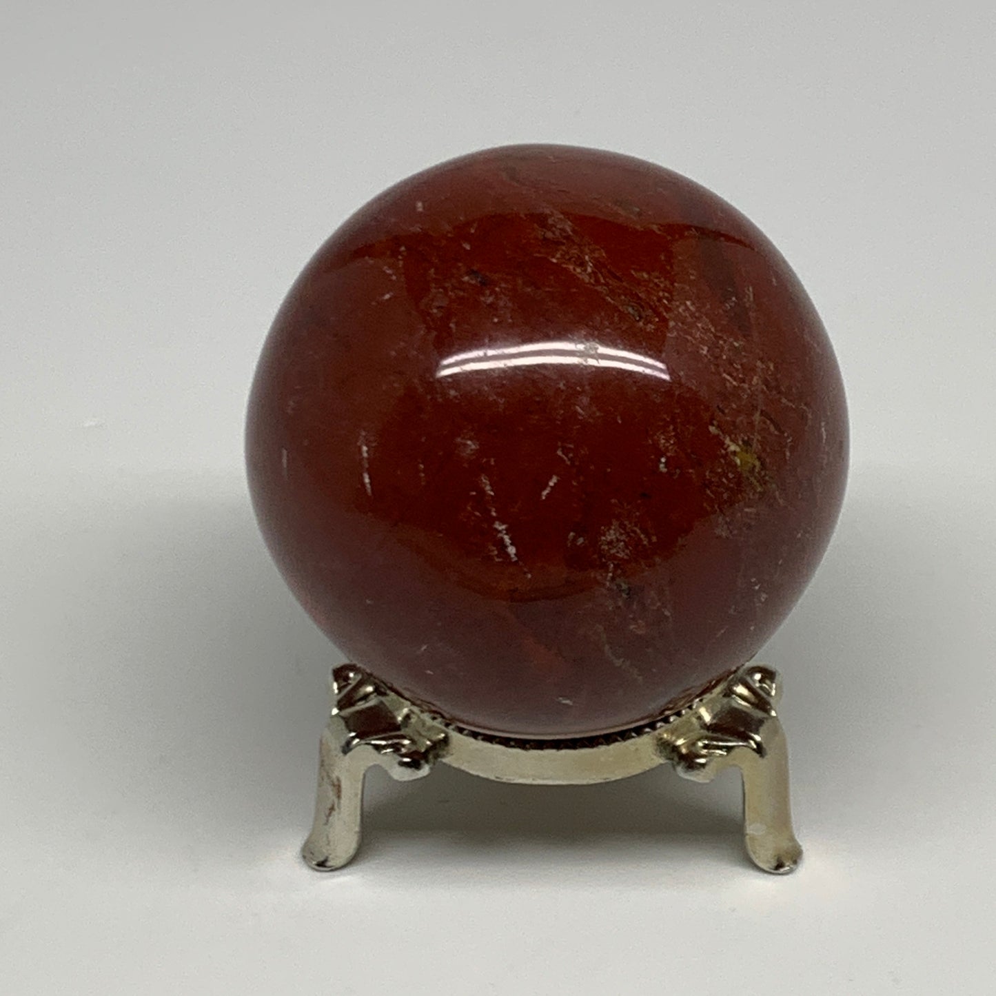 0.76 lbs, 2.5"(62mm) Red Jasper Sphere Gemstone,Healing Crystal, B29835