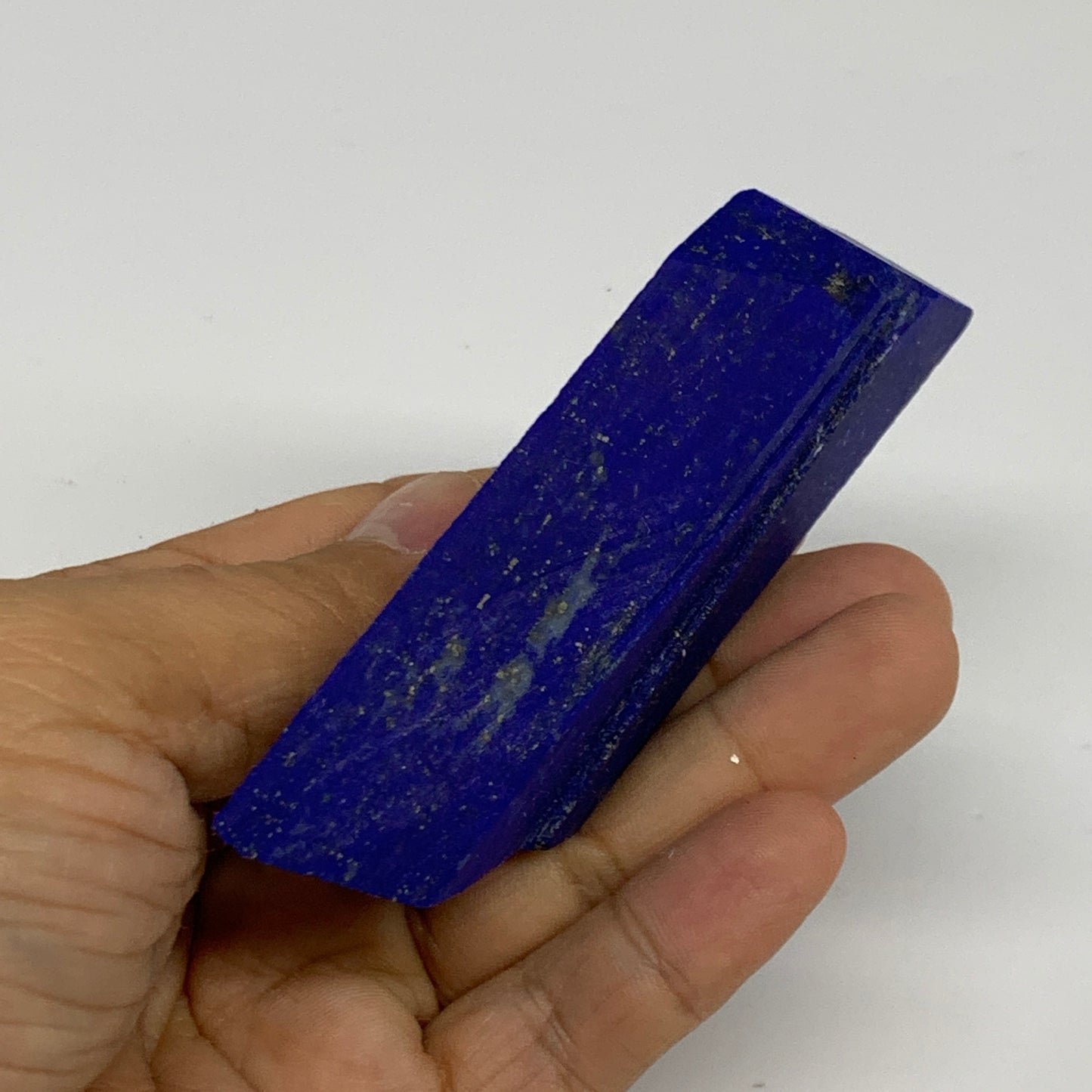 134.3g, 4"x1.3"x0.7", High Grade Natural Rough Lapis Lazuli @Afghanistan,B32695
