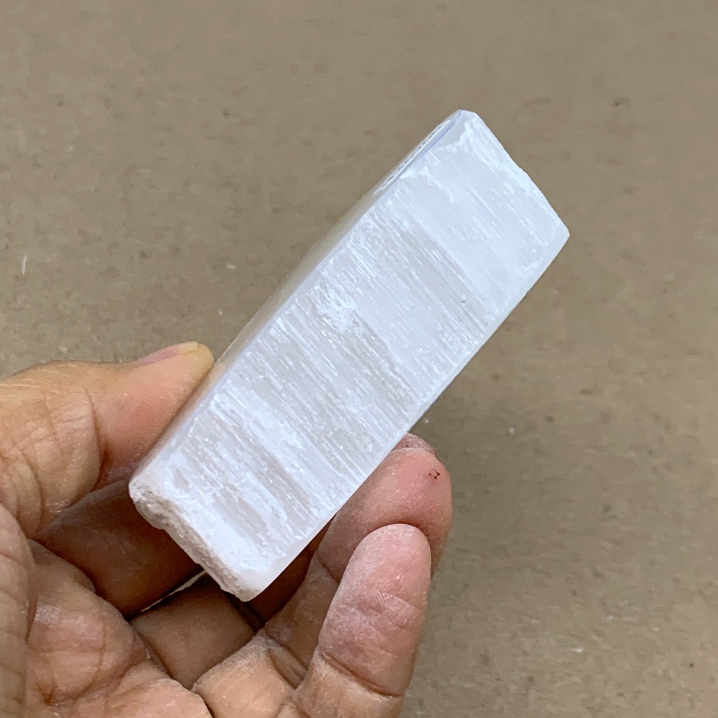 0.44 lbs, 3.1"x3"x1", Natural Clear Selenite Crystal Slab Gemstone, B36966