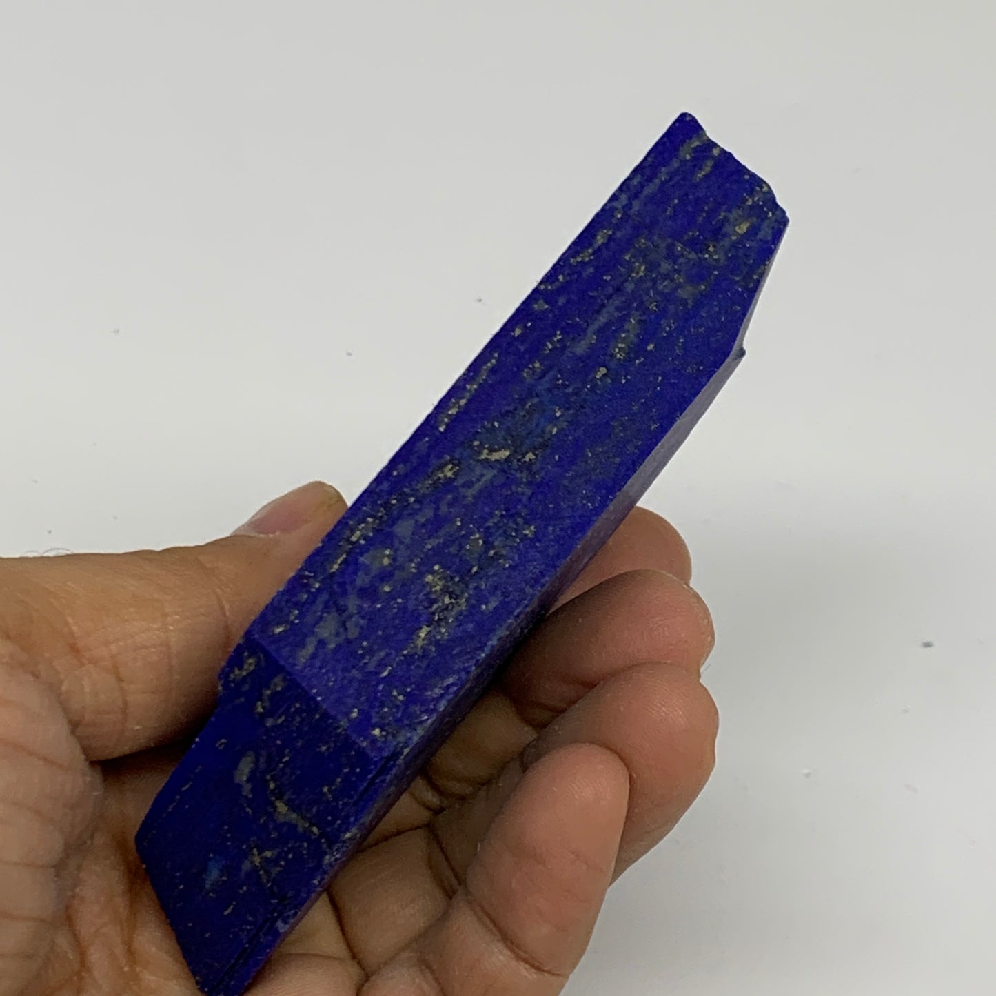 134.3g, 4"x1.3"x0.7", High Grade Natural Rough Lapis Lazuli @Afghanistan,B32695
