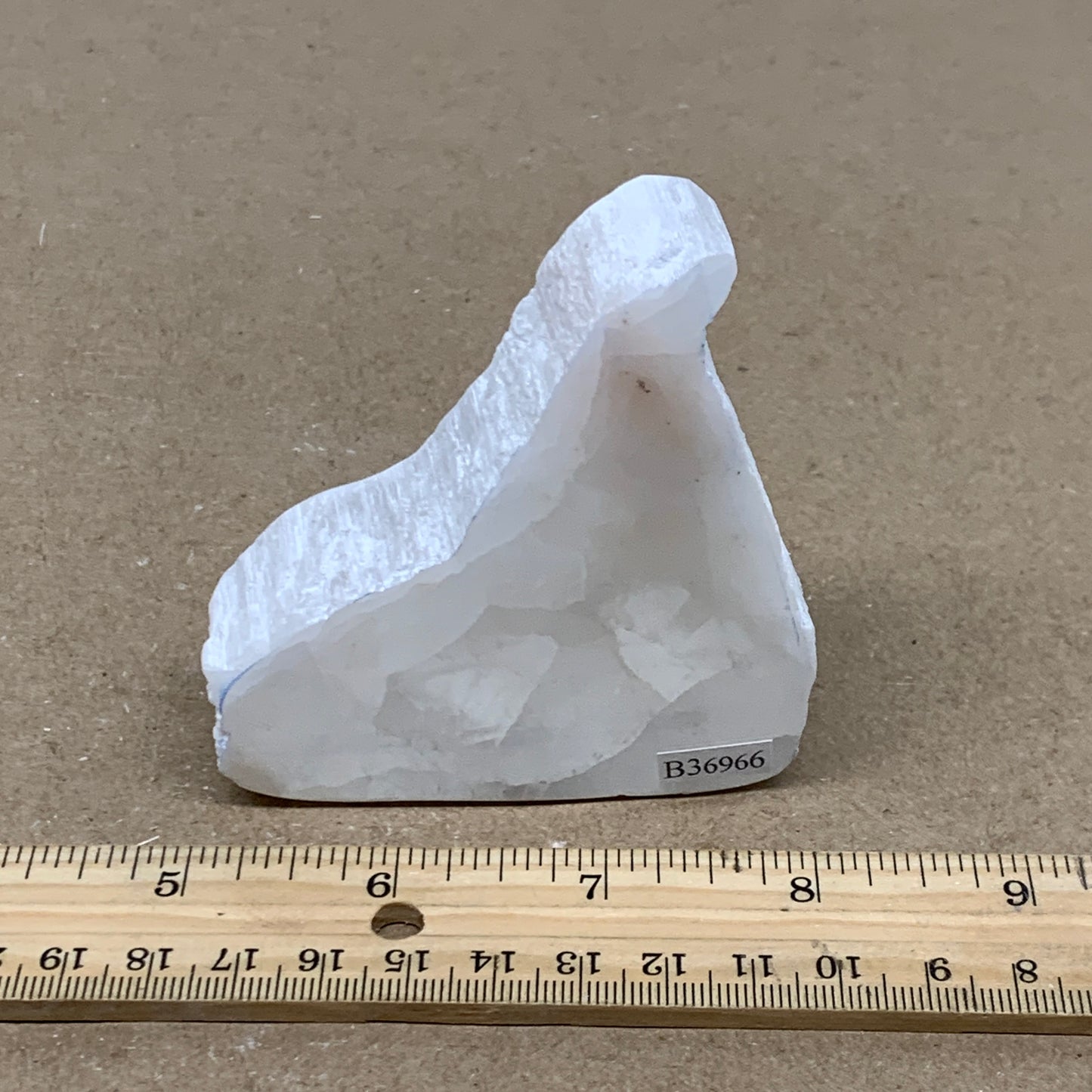 0.44 lbs, 3.1"x3"x1", Natural Clear Selenite Crystal Slab Gemstone, B36966