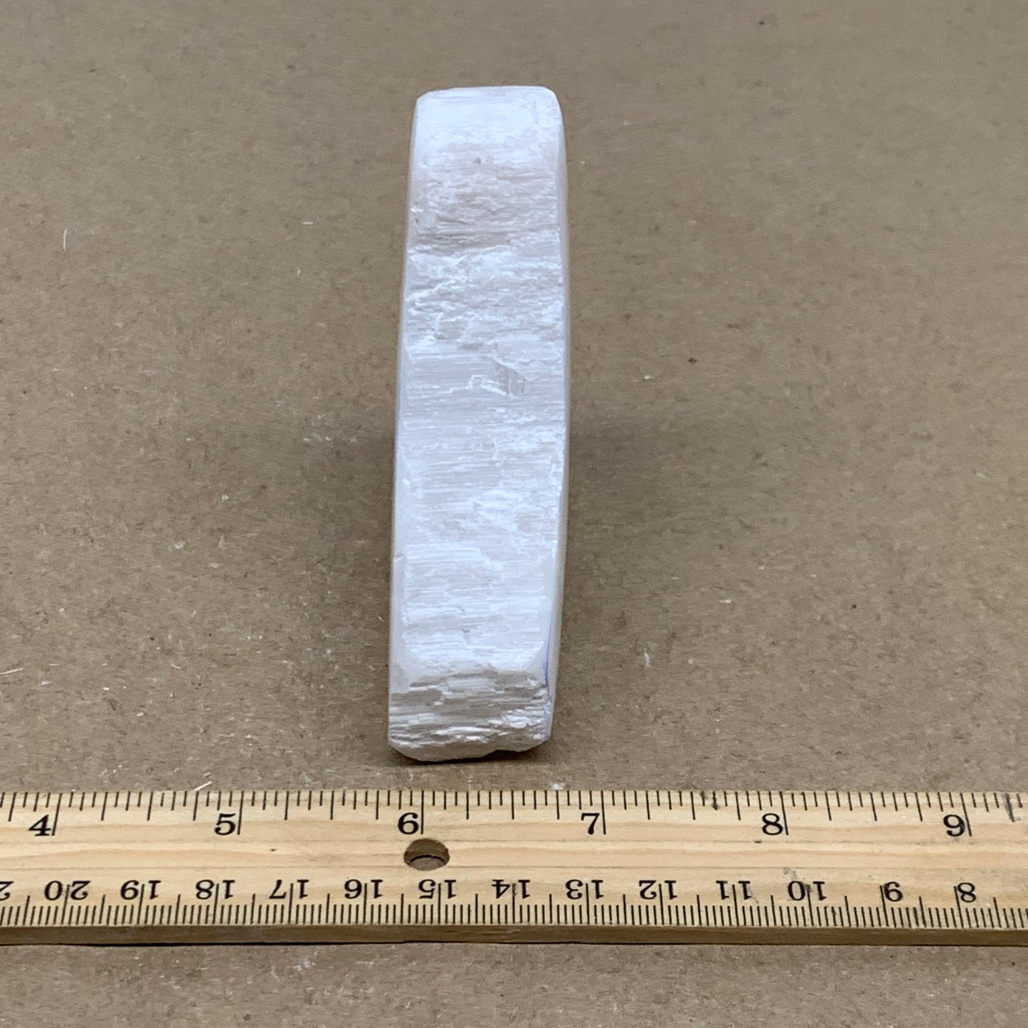 0.44 lbs, 3.1"x3"x1", Natural Clear Selenite Crystal Slab Gemstone, B36966