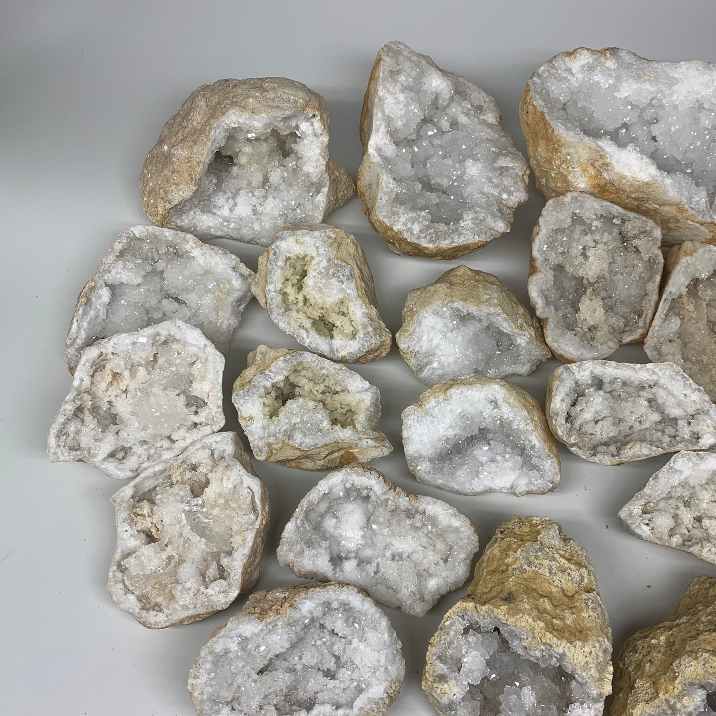 31.46 Lbs,4.3"-8", 9 Pairs, Natural Quartz Geodes @Morocco, Wholesale,B10638
