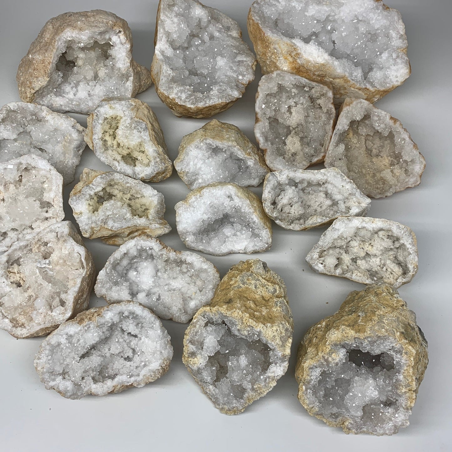 31.46 Lbs,4.3"-8", 9 Pairs, Natural Quartz Geodes @Morocco, Wholesale,B10638