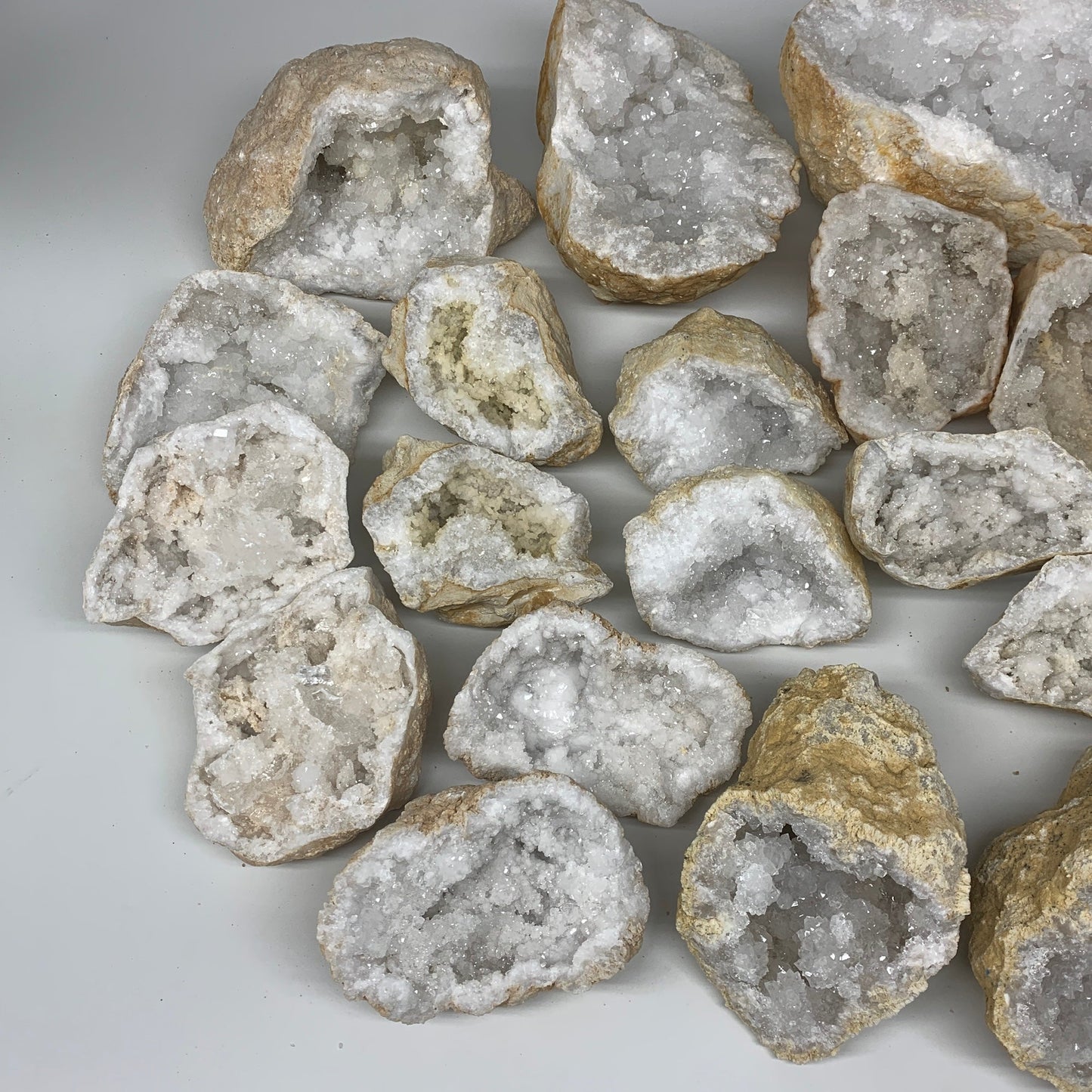 31.46 Lbs,4.3"-8", 9 Pairs, Natural Quartz Geodes @Morocco, Wholesale,B10638