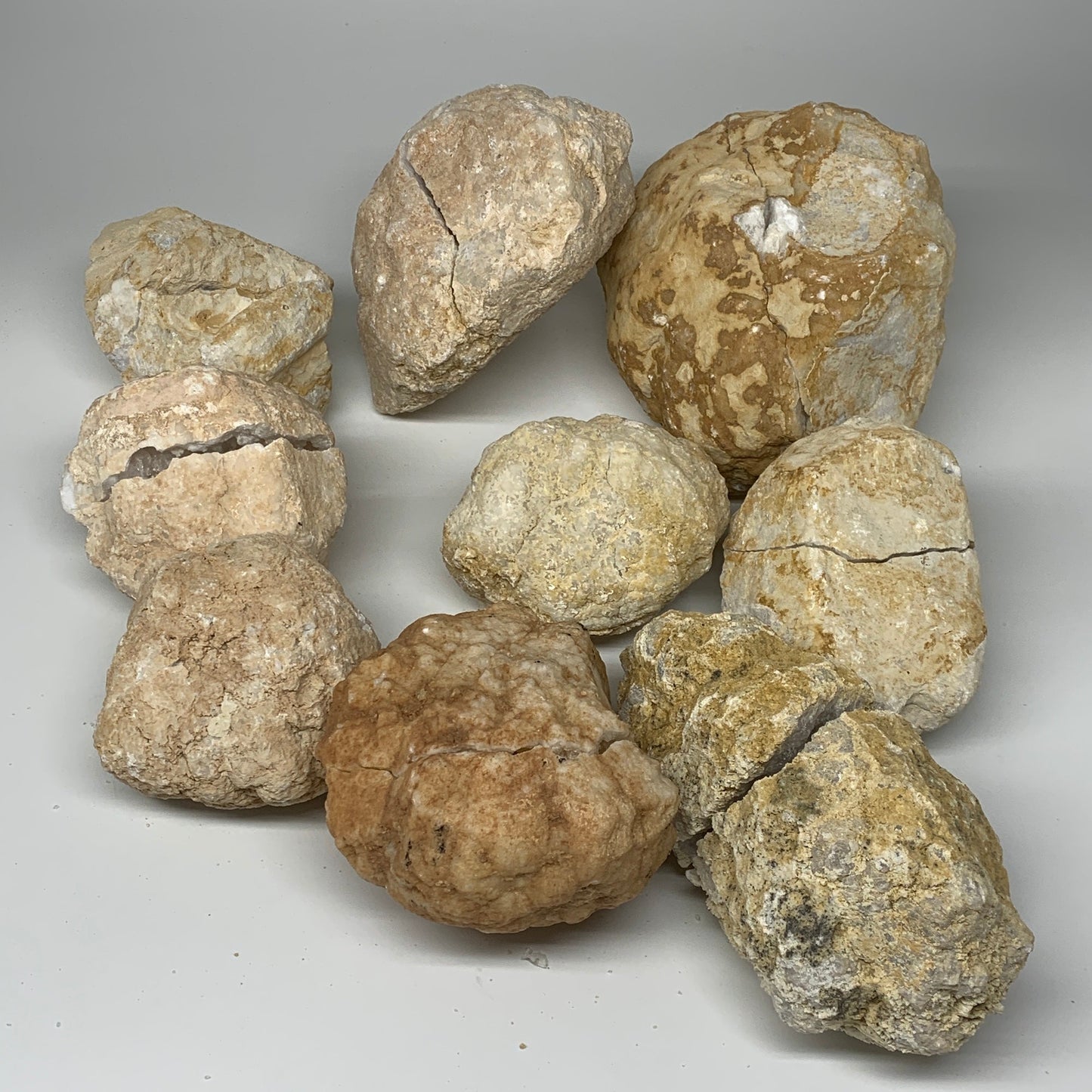 31.46 Lbs,4.3"-8", 9 Pairs, Natural Quartz Geodes @Morocco, Wholesale,B10638