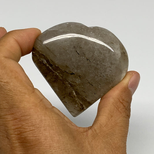 83.1g, 2.2"x2.3"x0.7", Natural Small Rutile Quartz Crystal Heart Reiki, B28301