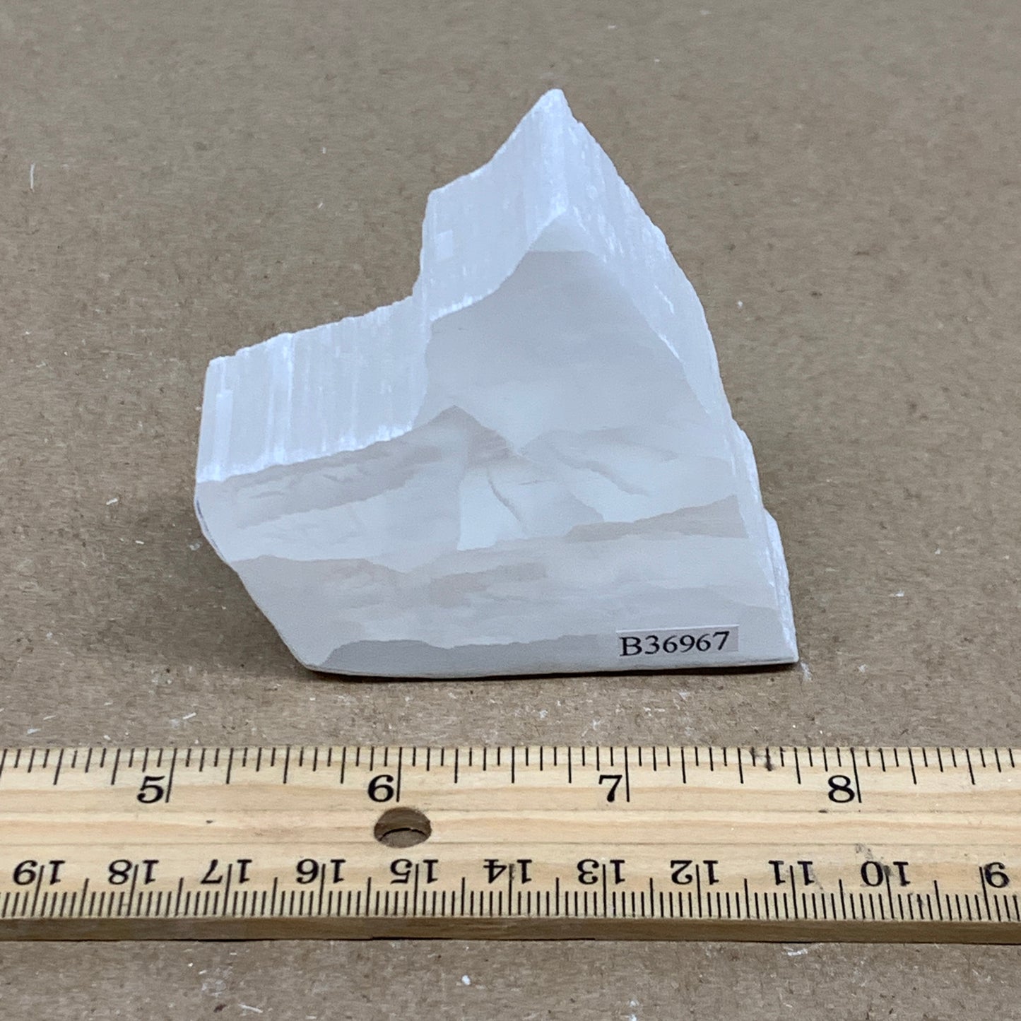 0.34 lbs, 2.8"x2.3"x1", Natural Clear Selenite Crystal Slab Gemstone, B36967