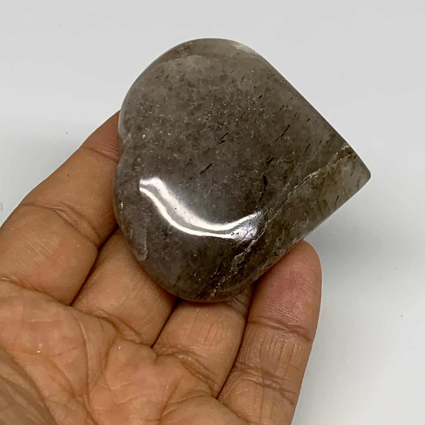 83.1g, 2.2"x2.3"x0.7", Natural Small Rutile Quartz Crystal Heart Reiki, B28301